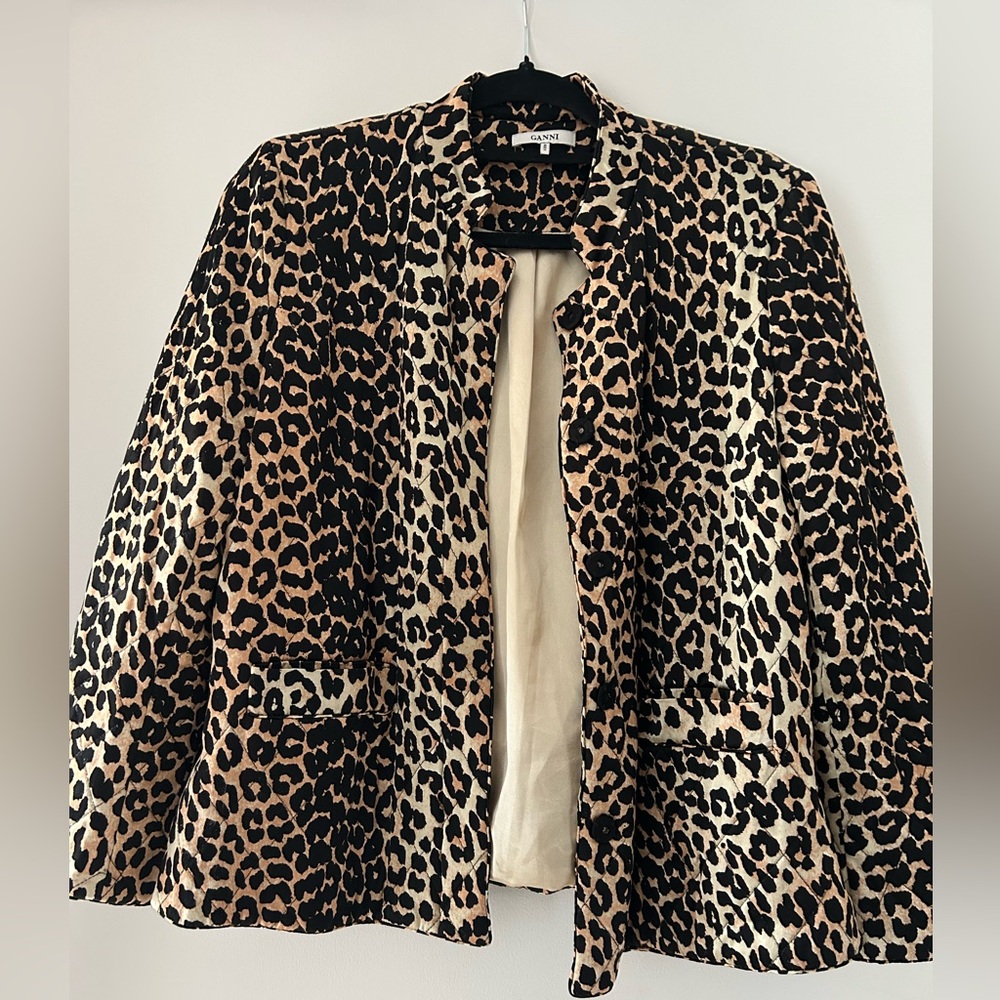 Ganni leopard print jacket